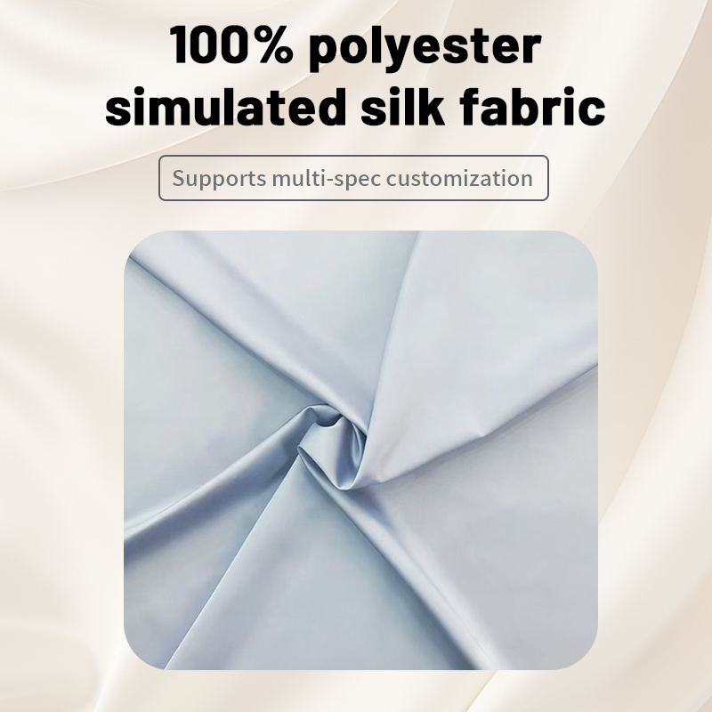 Real silk satin simulated fabric supplier 100% polyester high-density satin fabric for clothing and home textiles, high-quality fabric