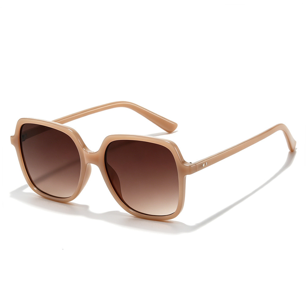 2026 New Model European And American Style Versatile Simple Rivet Fashion Large Frame Square Sunglasses - view 6