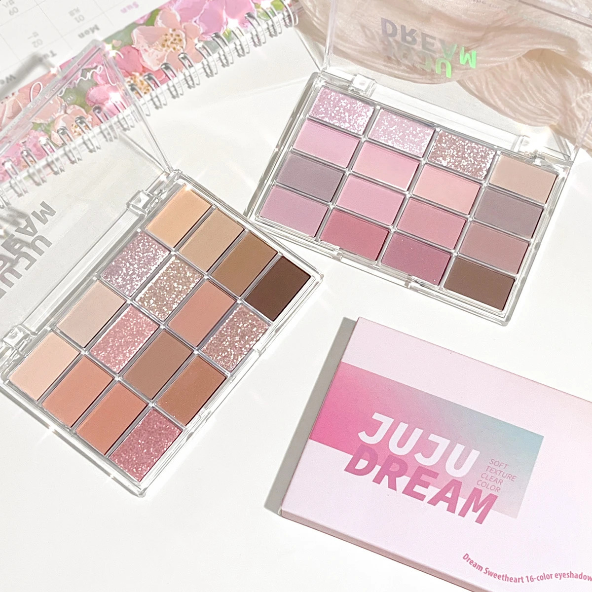 Love the 16-color eye shadow plate pearlescent matte lying silkworm brighten the low-saturated earth color daily makeup 260626 - view 7