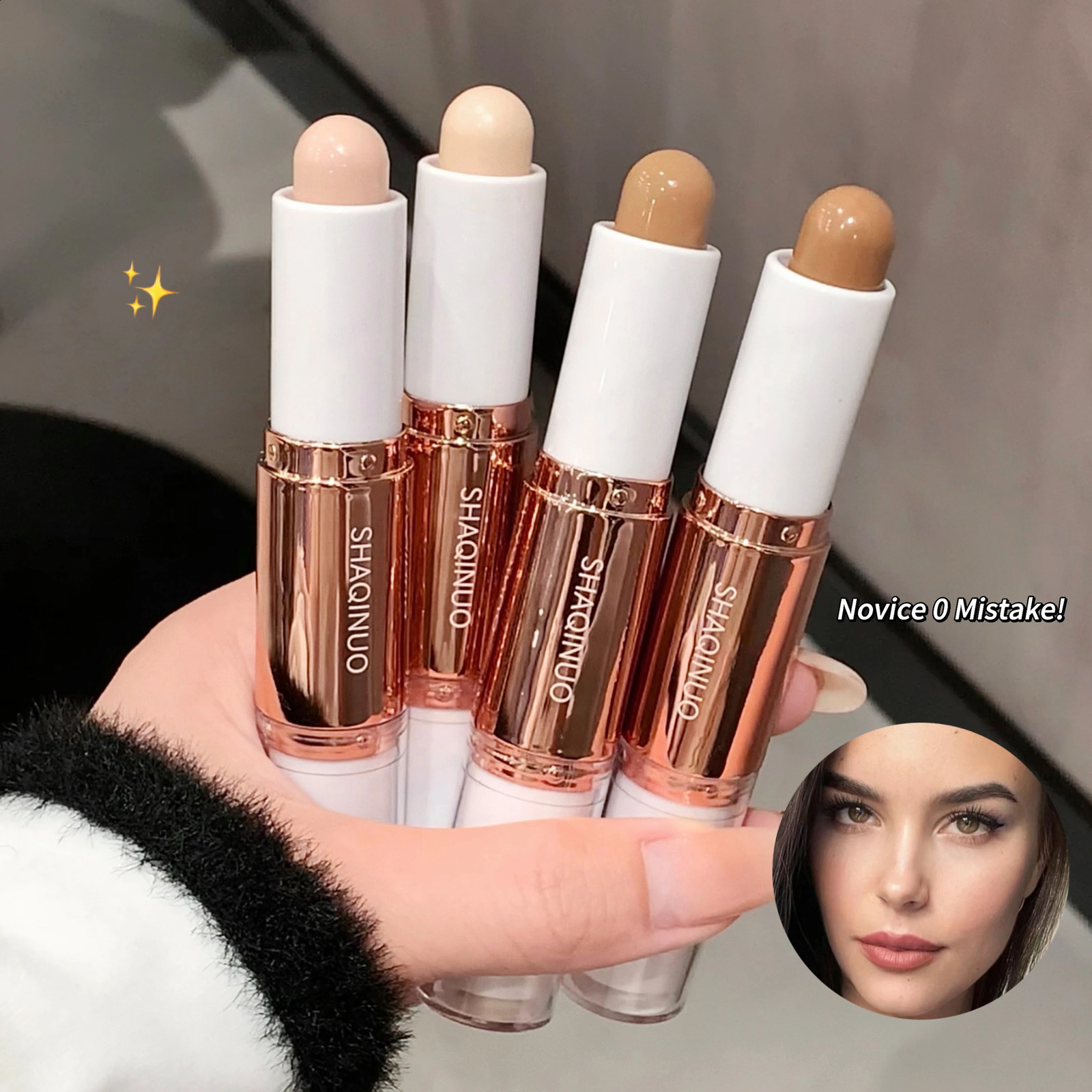 SHAQINUO 2 in 1 Dual Head Highlighter for Face Body Contour and Highlighter Stick for Face and Body 260625 - view 5