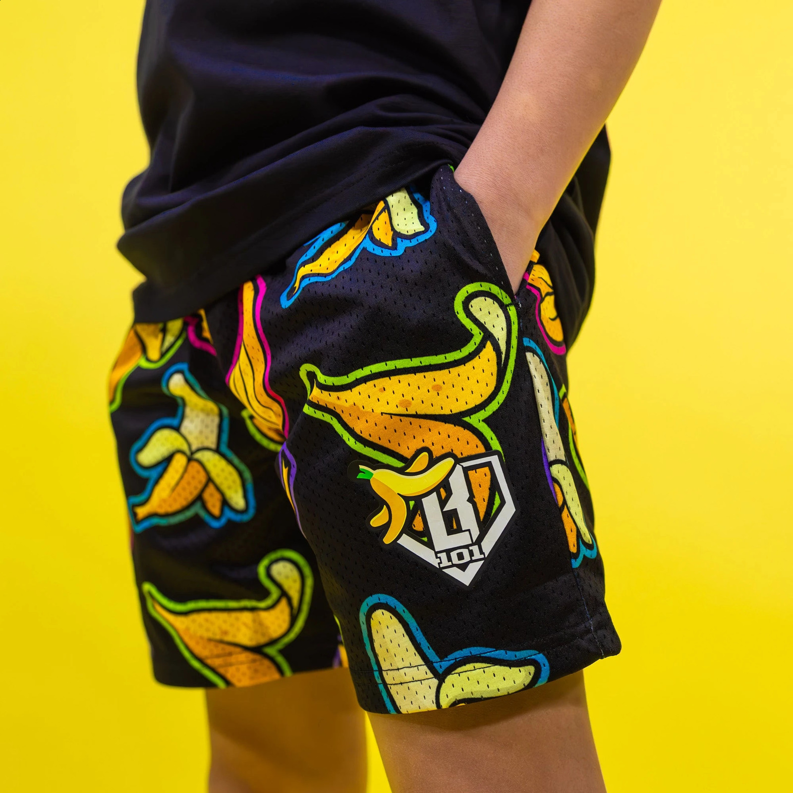 Summer ChildrenYouth Shorts Baseball Lifestyle 101 Banana Shorts Oversized Breathable Quick Drying Men Retro Sports Short 260626 - view 3