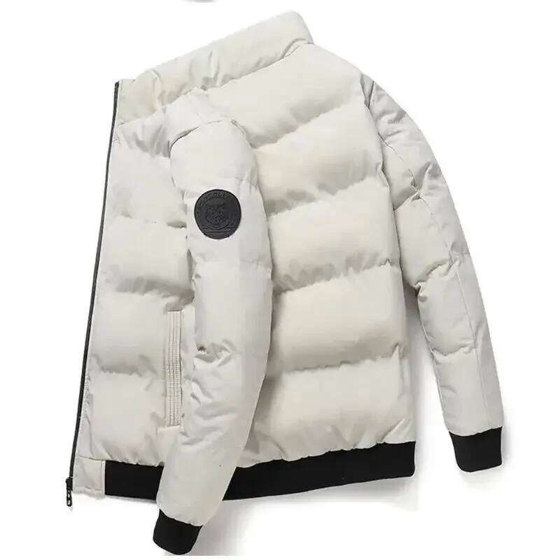 2026 Business Fashion Versatile Thick and Warm Zipper Jackets for Men Casual Style Clothing Streetwear Autumn Winter Parkas J260626 - view 3