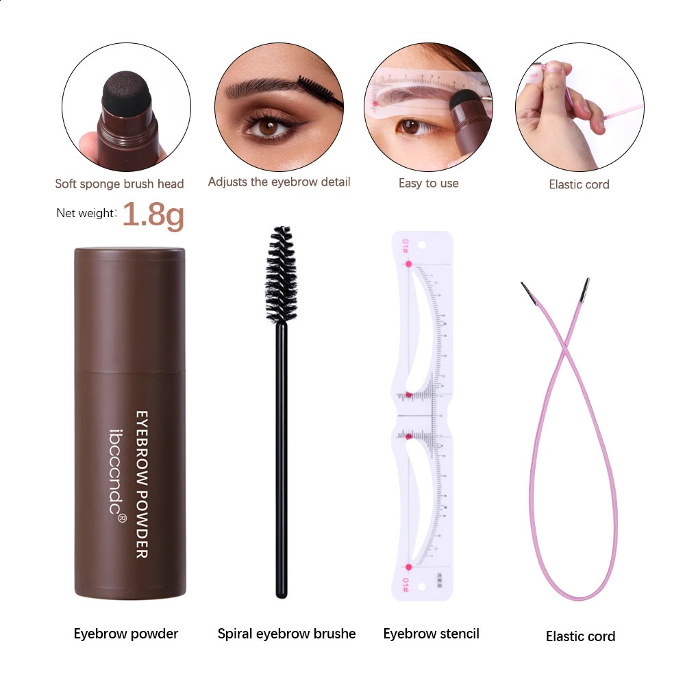Complete Professional Makeup Brushes Eyebrow Powder Stencil Kit Waterproof Long Lasting Eyebrow Enhancers Brow Powder Stamp 18g 260626 - view 6