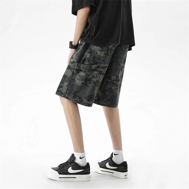 2026 Summer Camo Baggy Cargo Shorts For Men Casual Trend Straight Short Jeans American Retro Highstreet Punk Y2K Jorts 260625 - view 6