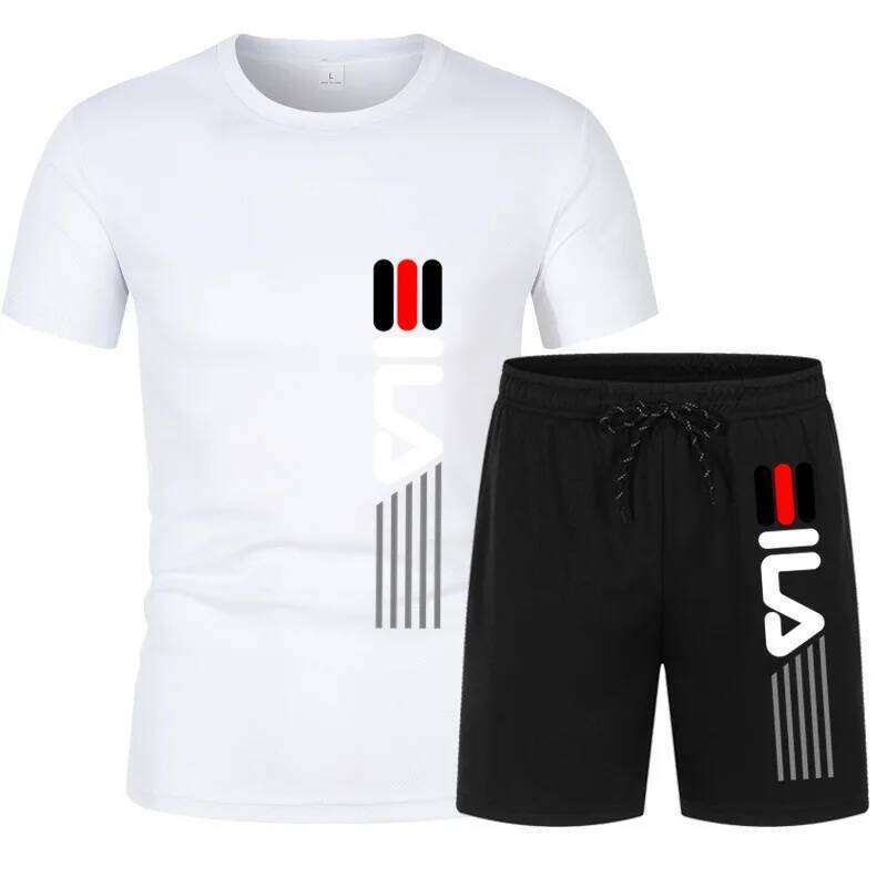 New Men's Clothing Summer Sports Suit Comfortable Breathable Mesh Running Sets Jogging Fitness Tracksuit Men Training 26Y0626 - view 5