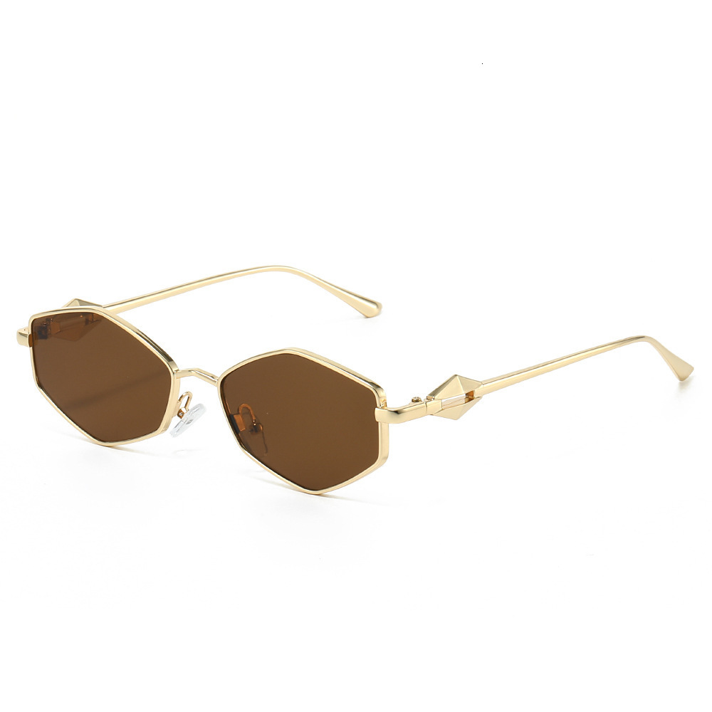Polygonal Metal Sunglasses, Fashionable Shades, 2026 Trend, UV Protection, Unique European And American Style Glasses - view 5