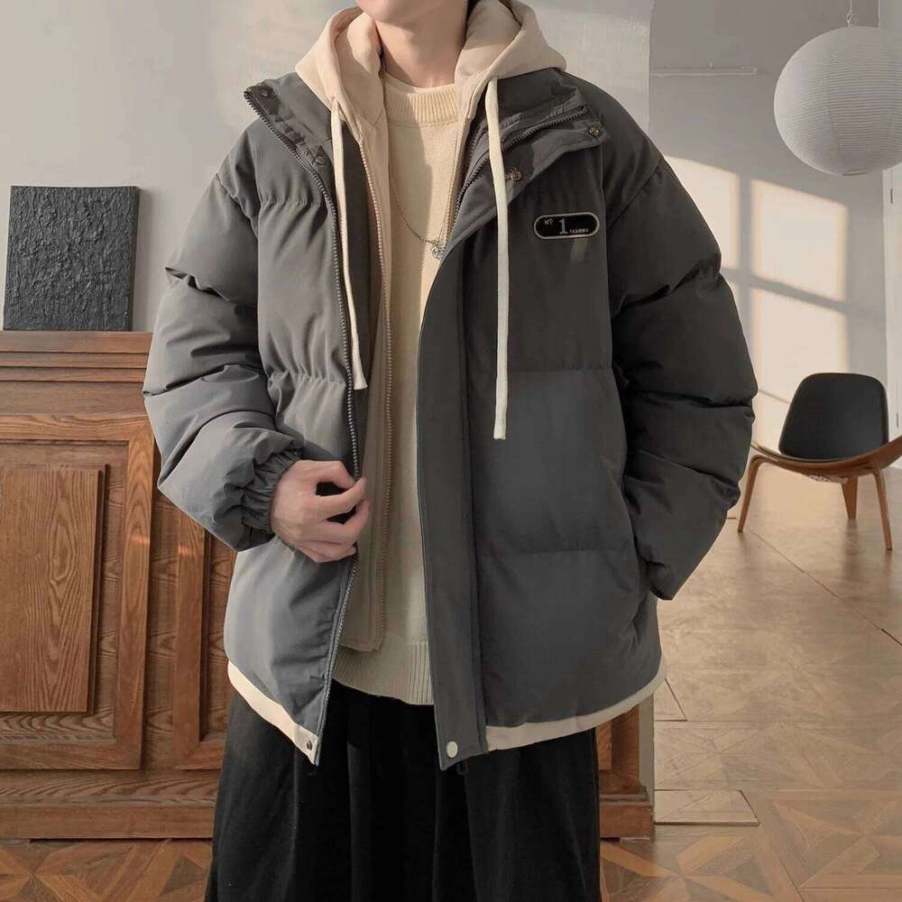 Thick Set for Fake Two piece Jacket, Rascal Handsome Men's Winter Warm Cotton Jacket J260626 - view 1