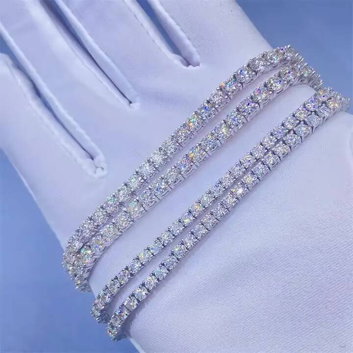 Fashion jewelry 2mm 3mm 4mm 5mm pyrope tennis chain bracelet 925 silver for men - view 4
