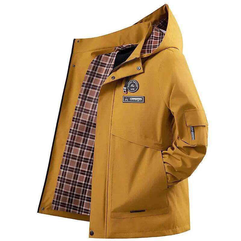 Spring and Autumn New Fashion Trend Outdoor Windproof Hooded Down Men's Loose Fit Plus Size High-Quality Jacket S-3XL W260626 - view 3