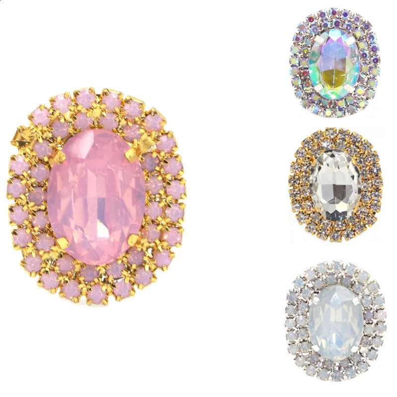 5PCS2924MM Colorful Oval Flat Bottom Water Diamond Buckle Alloy Gem Hand Sewn Clothing Jewelry Accessories 260623 - view 4