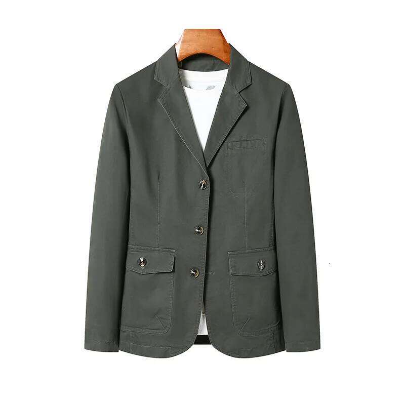 2026 Men's Spring-Autumn New Style Washed Cotton Casual Suit for Business Jacket Men Asian Size 26L0626 - view 5