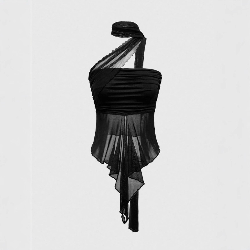 European And American Style Fashionable Mesh Tube Ladies, Sexy Tight-Fitting Backless Sleeveless Top For Women Sleeveless Top Sexy Suspenders - view 4