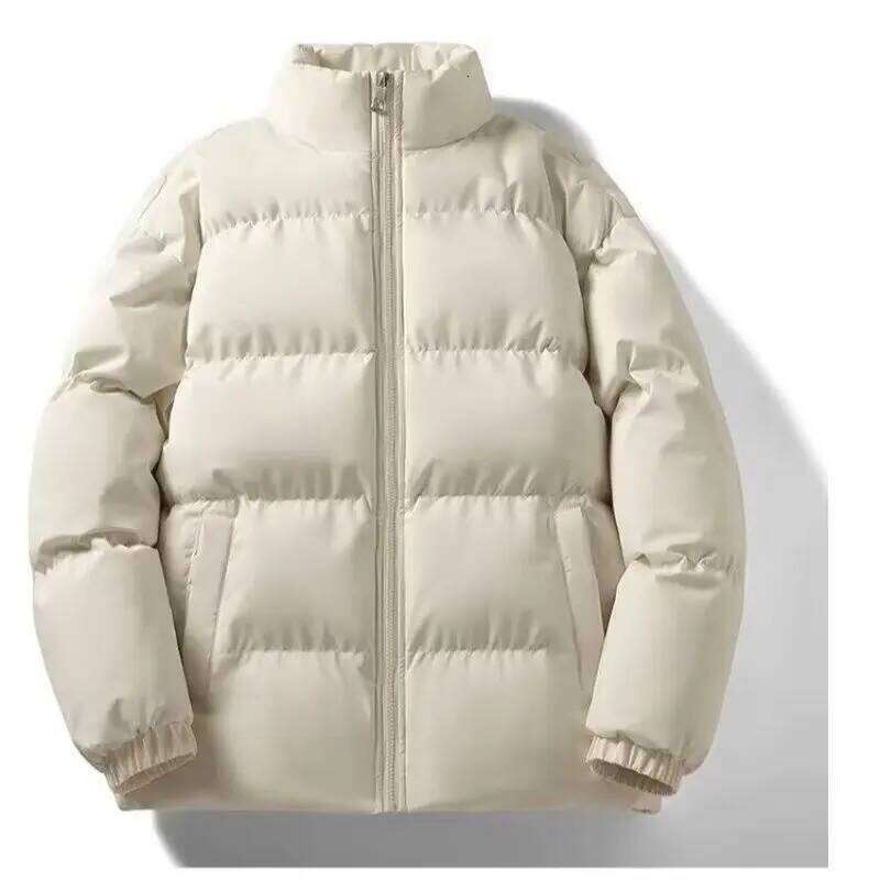 Down men's season new trendy brand double-sided wear stand up collar thick warm plus size cotton jacket W260626 - view 3