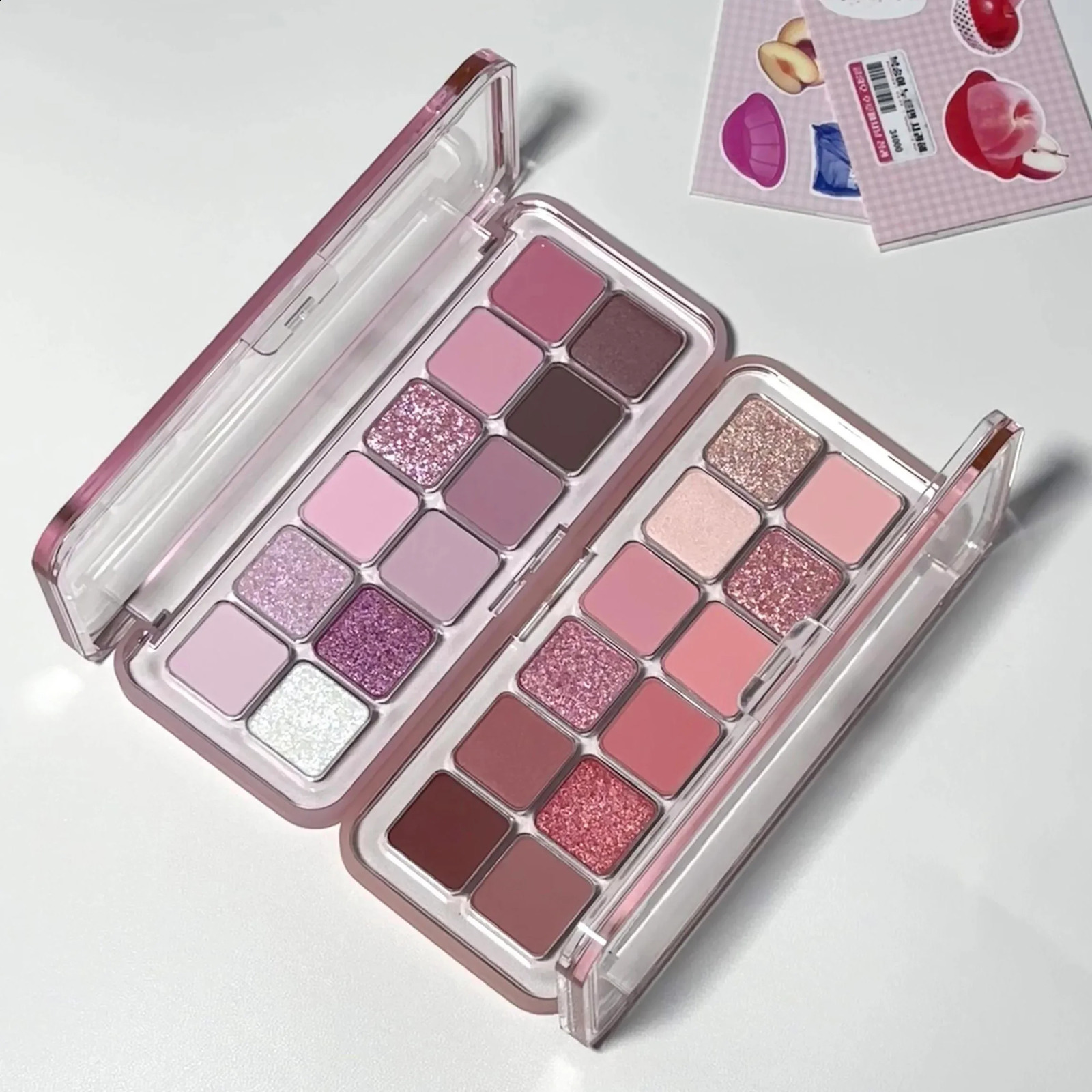 12 Colors Eye Shadow Palette Low-saturated Earth Pink Purple Eyeshadow Glitter Shimmer Matte Lying Silkworm Eye Shadow Makeup 260626