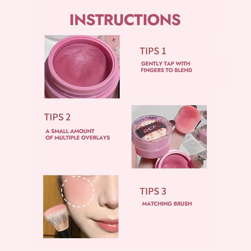 Airy Blush Clay Pigmented Powdery Cream Blusher DaimAnpu Long-Lasting Tender Look Uplifting Color Matte Girlish Blush 260625 - view 5