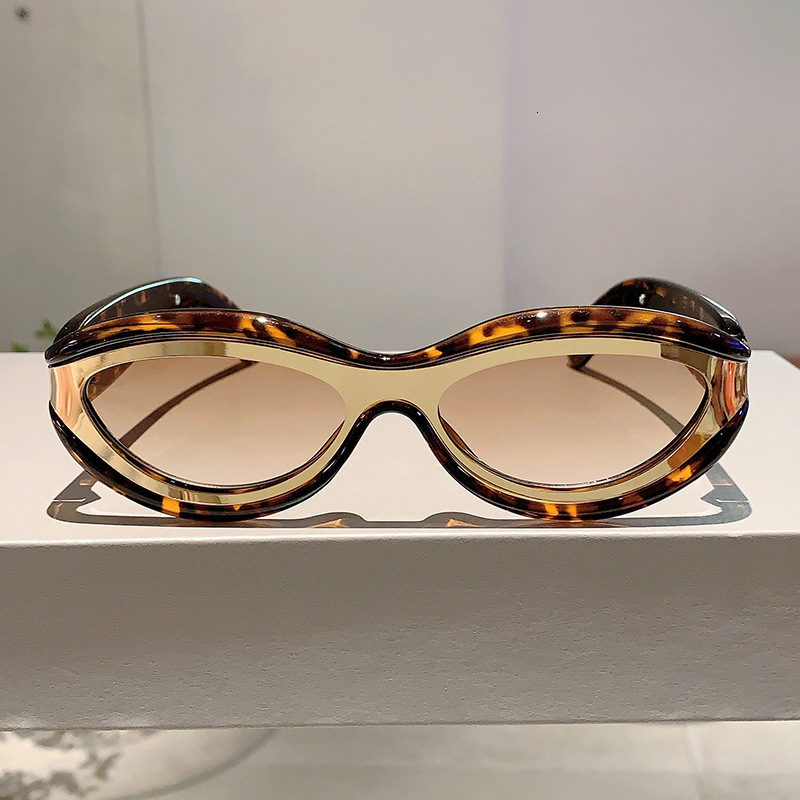 Designer European American Vintage Cat Eye Sunglasses Y2K New Luxury Outdoor Sport Street Style Slim Face Anti Glare Brand Fashion Premium Wholesale E - view 7