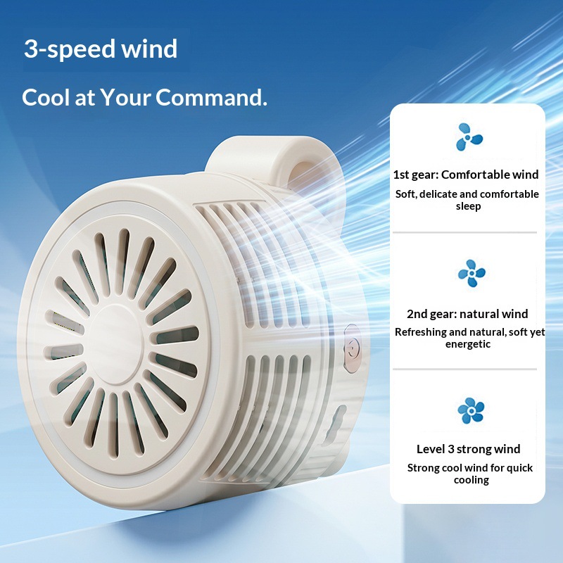 Waist Clip Fan 360 Adjustable 3 Speed USB Outdoor Portable Mini Fan