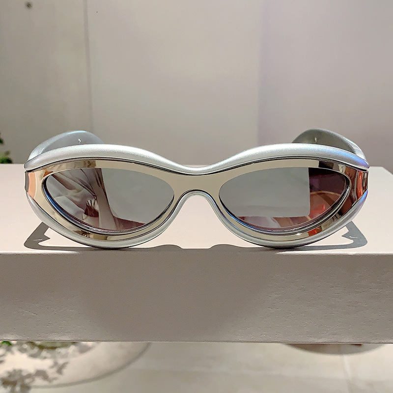 Designer European American Vintage Cat Eye Sunglasses Y2K New Luxury Outdoor Sport Street Style Slim Face Anti Glare Brand Fashion Premium Wholesale E - view 4
