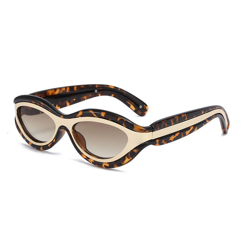 Designer European American Vintage Cat Eye Sunglasses Y2K New Luxury Outdoor Sport Street Style Slim Face Anti Glare Brand Fashion Premium Wholesale E - view 9