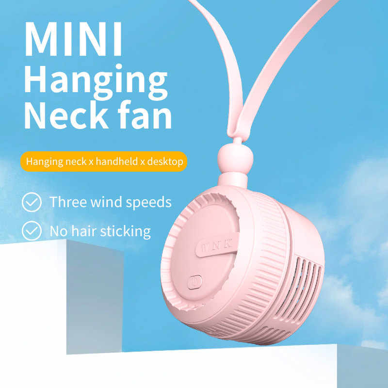 Leafless Neck Fan 3 Speed USB Hair Protection Hand Desk 3 In 1 Quiet Fan