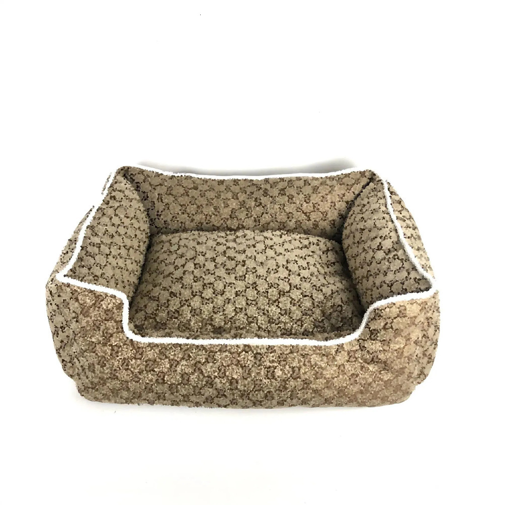 Pet Supplies Designer Bed Comfortable Bed: Classic Print Cloth Kennel Pad dog cat For Small Dog House Medium Dogs Warm And Cozy Furniture Luxury Free 
