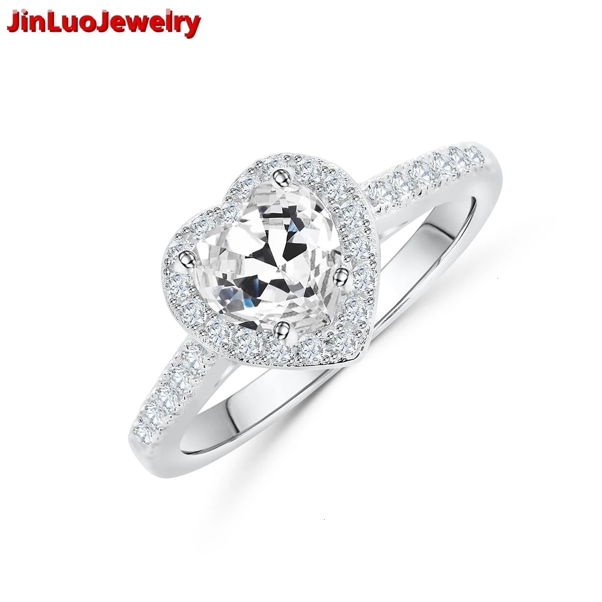 Sun Star Silver Jewelry Exquisite Pave halo Cubic Moissanite 925 Sterling Silver Romantic Heart Cut Diamond Weeding Engagement Rings