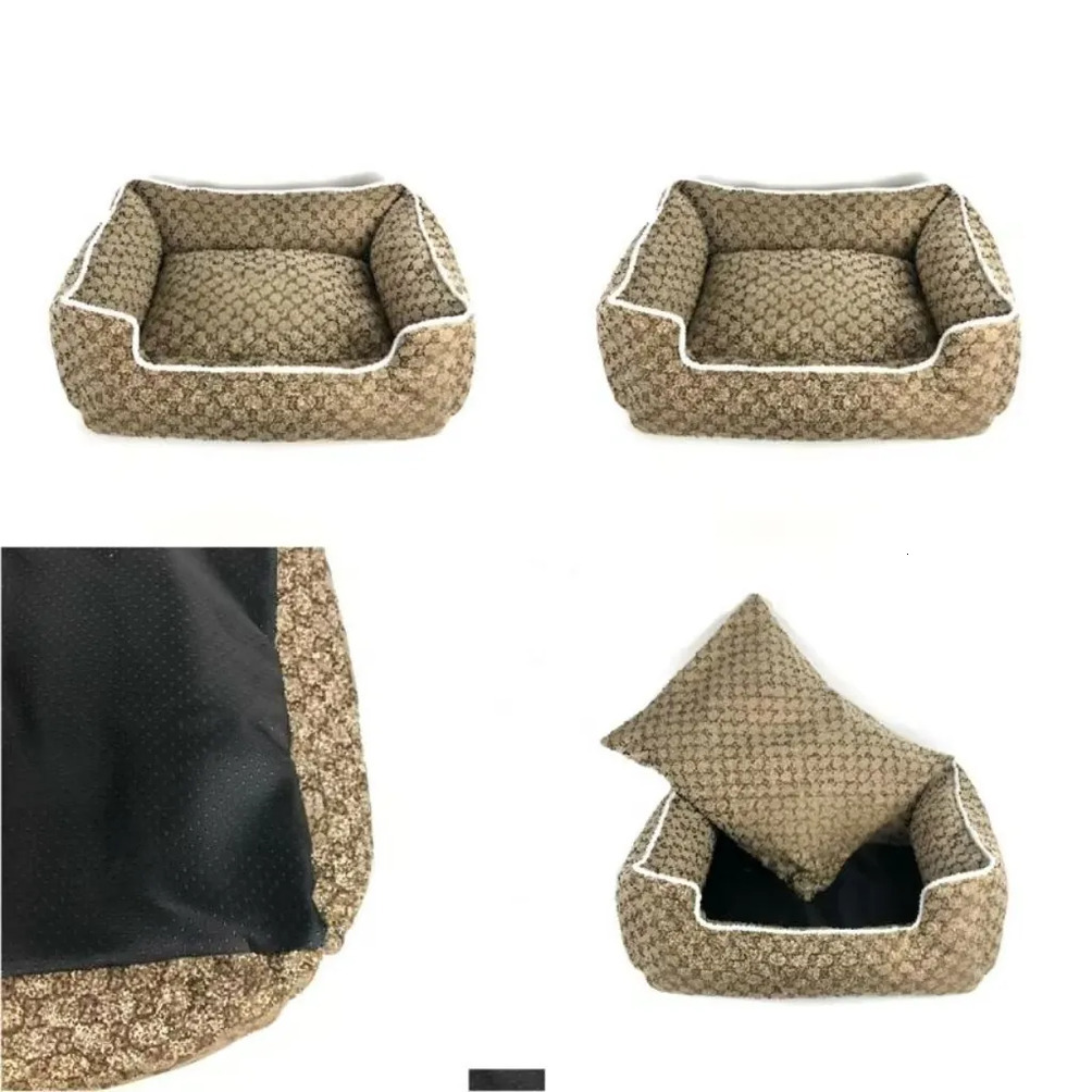 Pet Supplies Designer Bed Comfortable Bed: Classic Print Cloth Kennel Pad dog cat For Small Dog House Medium Dogs Warm And Cozy Furniture Luxury Free - view 5
