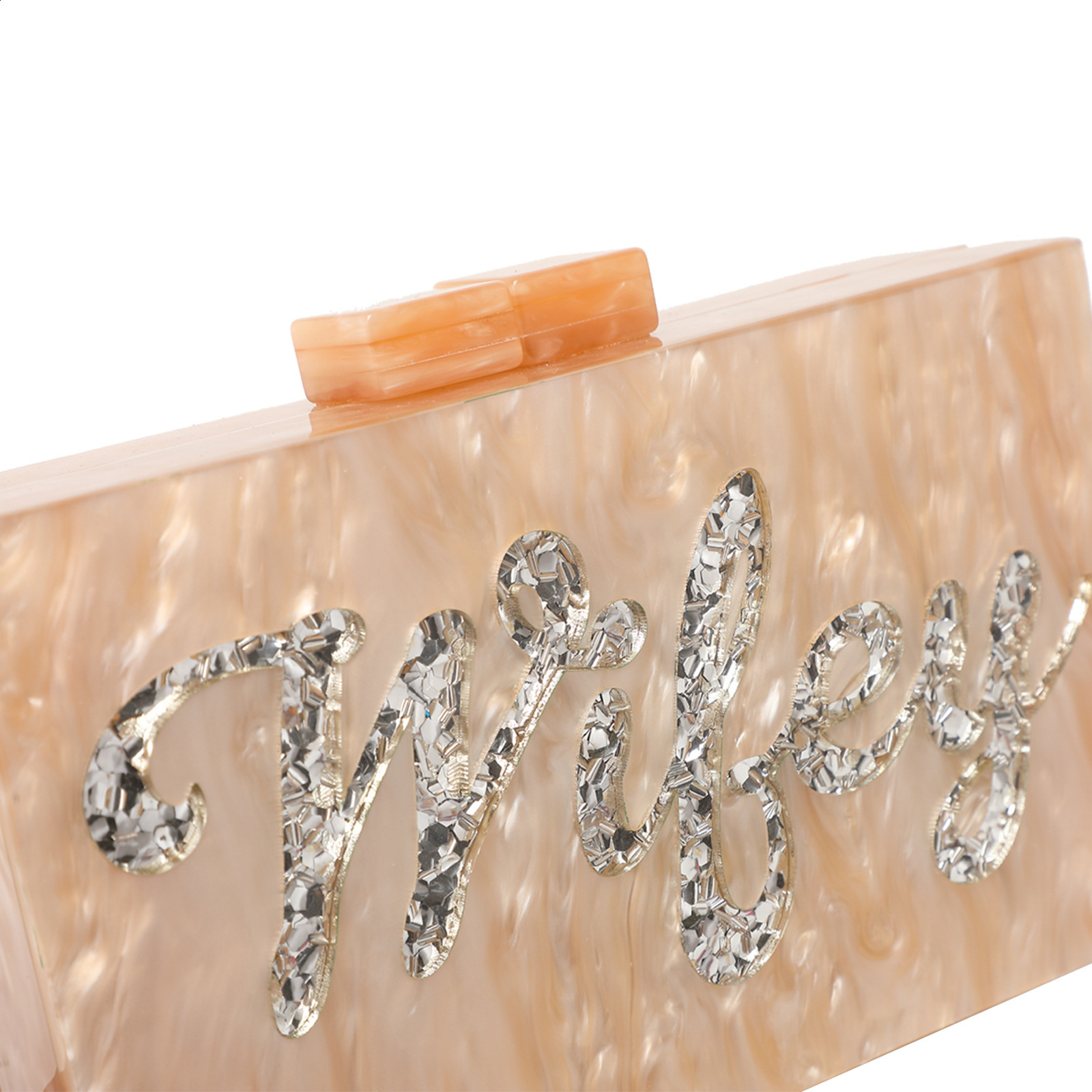 Name Letter Wifey Evening Bag With Chain Shoulder Bag Womens Handbags Wallets Evening Bag For Wedding Party Acrylic Box Clutch 250324