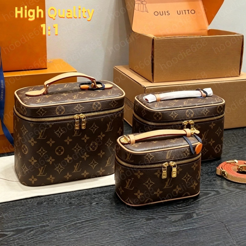 Vanity bag chain pouch designer makeup bag luxury quality cosmetic bag designer purses storage bag flowery print shoulder bag handheld vintage pattern lady zipper