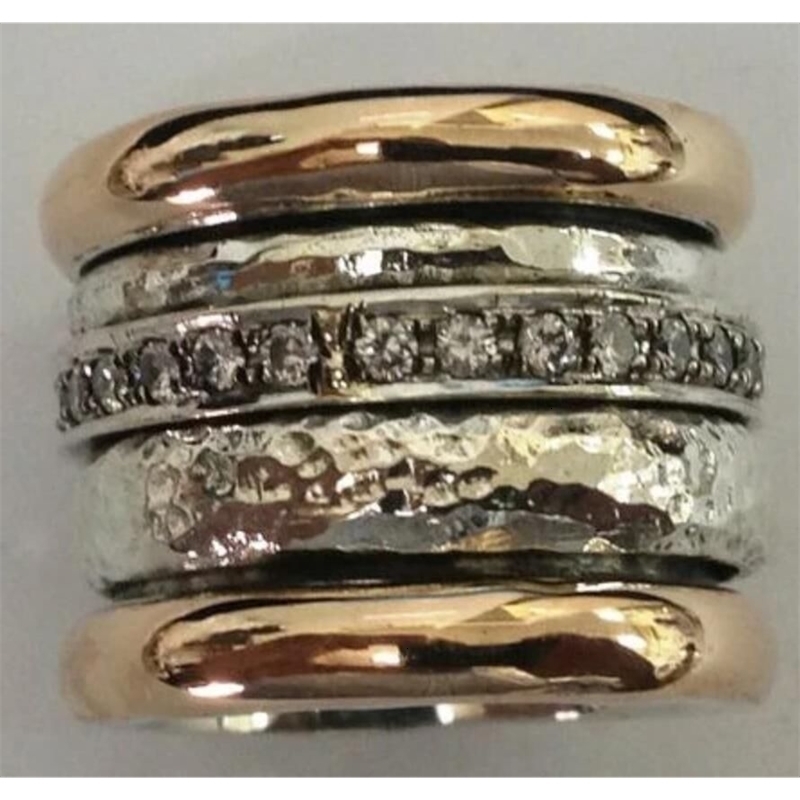 KSRA Fashion Vintage Geometric Three Layers Exquisite Rings For Women Birthday Party Personal Trend Jewelry 260626