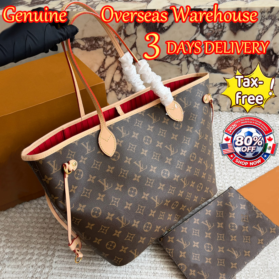 neverfull Genuine overseas warehouse 1:1 Designer Bag Luxury Bag Shoulder Bag Crossbody Bag tote bag High Quality Full Brown print Bag Women Leather Handbag Wallets