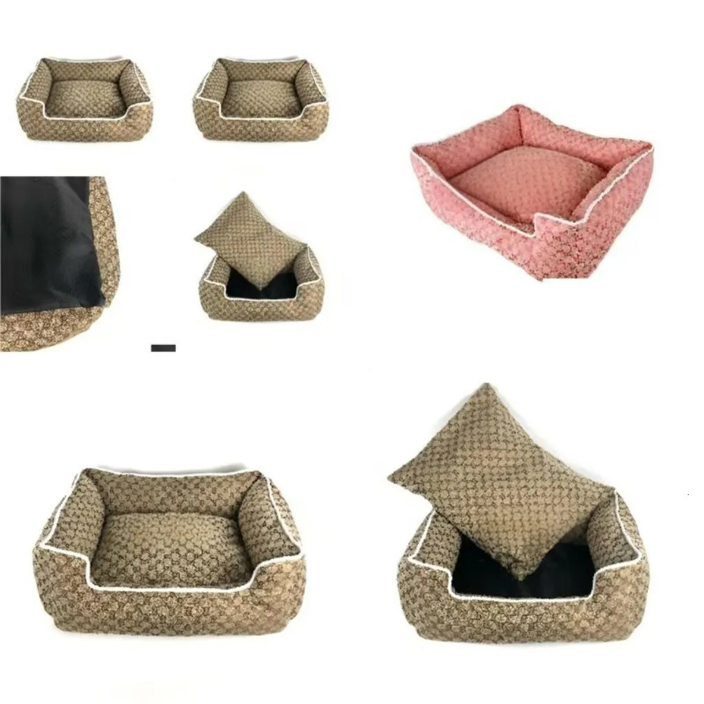 Pet Supplies Designer Bed Comfortable Bed: Classic Print Cloth Kennel Pad dog cat For Small Dog House Medium Dogs Warm And Cozy Furniture Luxury Free - view 4