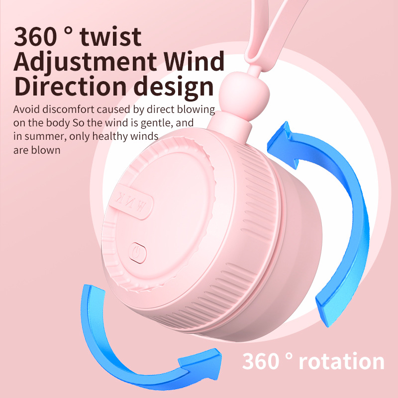 Leafless Neck Fan 3 Speed USB Hair Protection Hand Desk 3 In 1 Quiet Fan