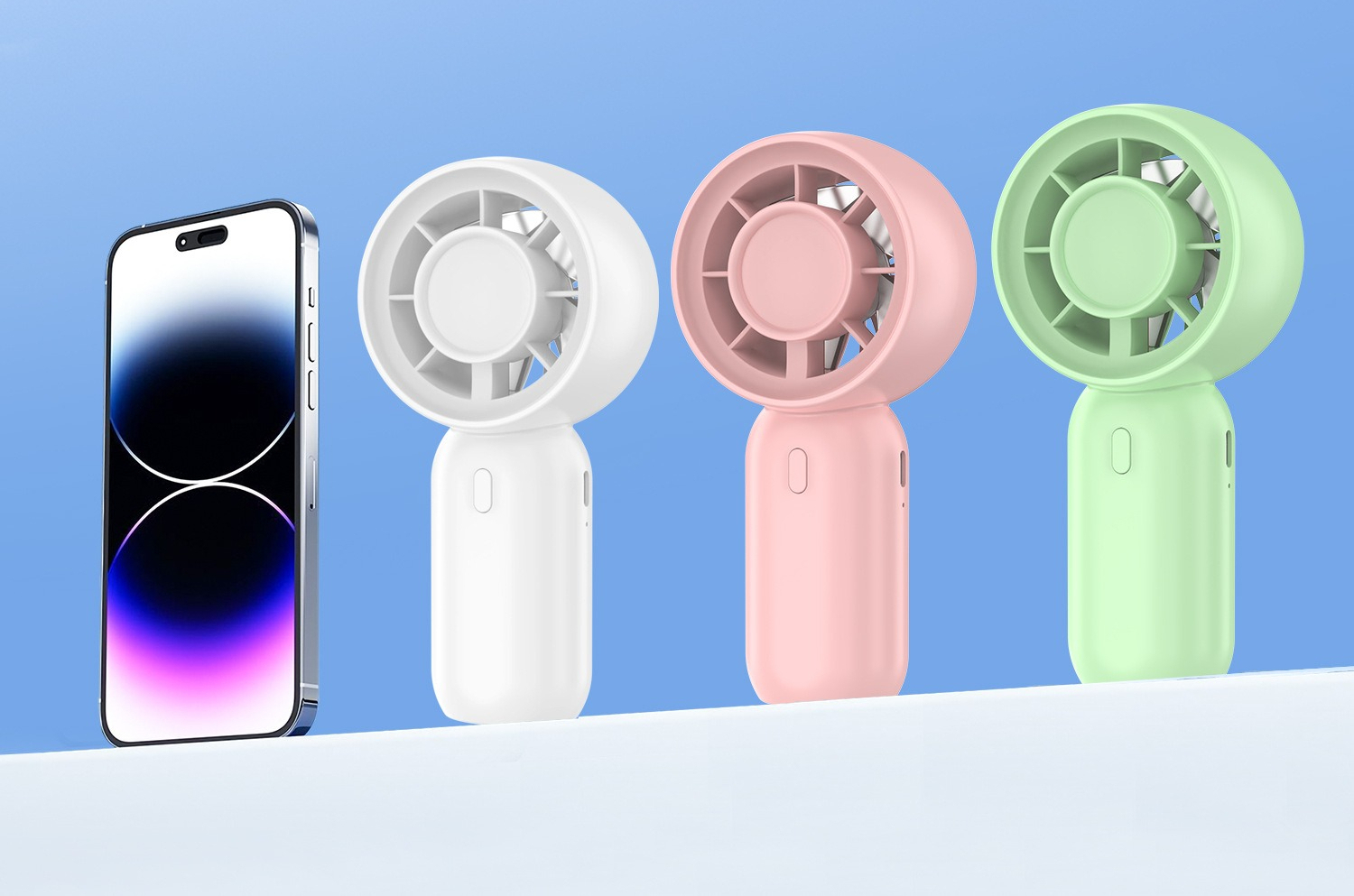 Mini Palm Hand Fan 3 Speed USB Pocket Portable Desktop Cooling Fan