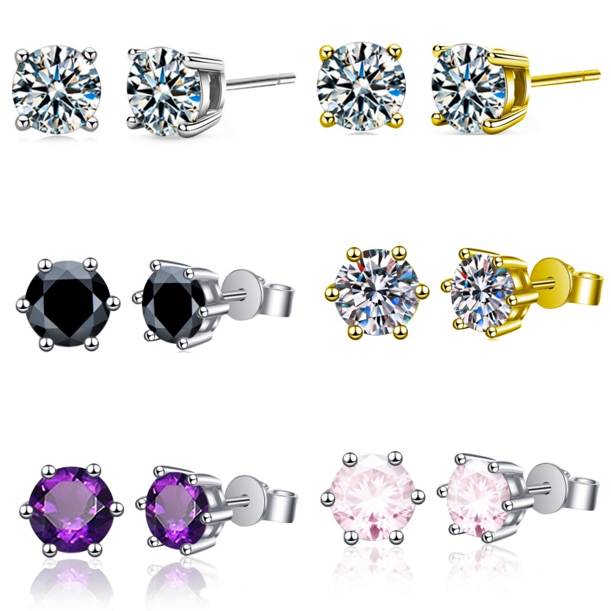 hoop earrings for women moissanite earring diamond stud luxury jewelry boucle d oreille luxe oorbellen moissanite diamond earrings wedding 18K Gold Plated