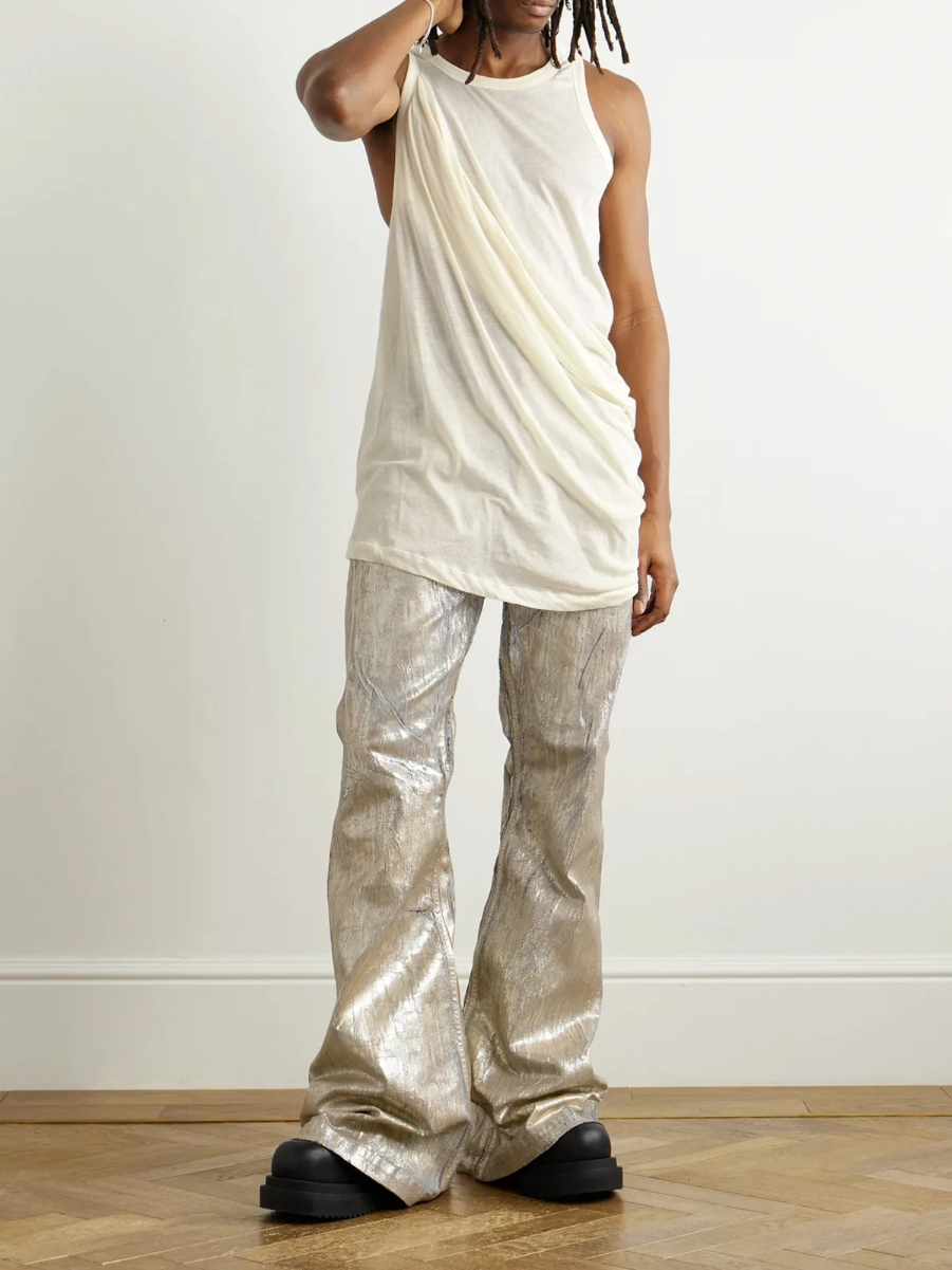 MIJKO Coated Gold-Plated Flared Jeans ZJ151 - view 5