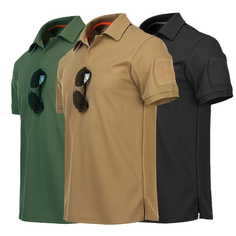 Men's Tactical T-Shirt Quick Dry Breathable Military Style Short Sleeve Top for Hiking Hunting Outdoor Sports Army Combat Tees