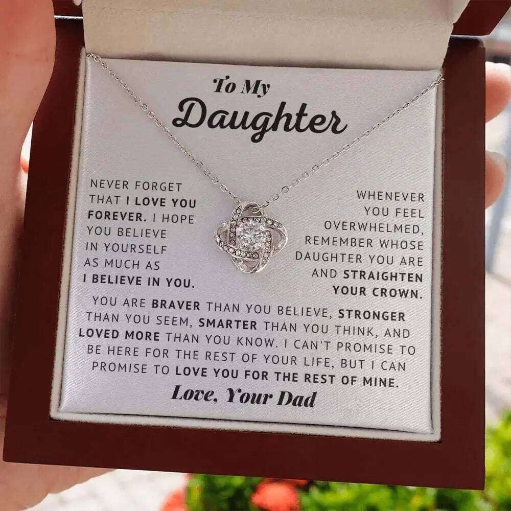 Father My Necklace From Dad, To Daughter Birthday Gift, Dad Daughters Gifts With Box - view 5