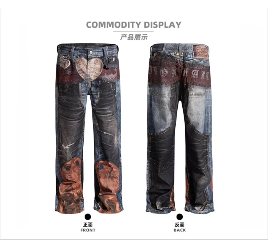 MIJKO Printed Men Women Long Jeans ZJ 159 - view 7