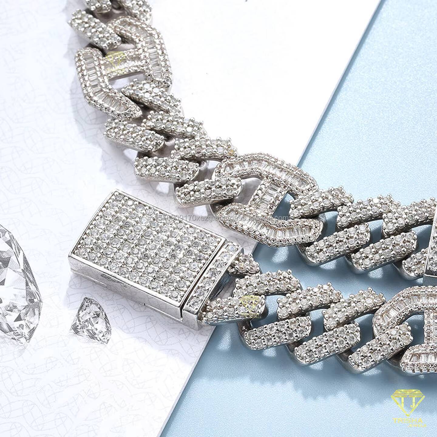 Direct Factory Supply 925 Sterling Silver Mariner Moissanite Diamond Chain Perfect for Gift and Jewellery Use Available - view 3