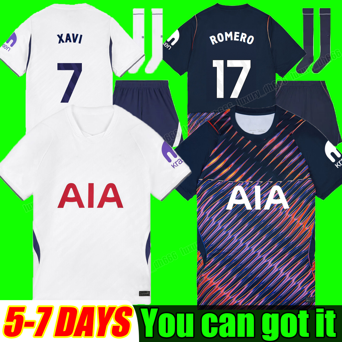 4XL toTTeNhaM 26 27 kit toTTeNhaM shirt Soccer Jersey 1901 shirt football shirt Top ROMERO SON KUDUS toTTeNhaM 125 Anniversary fa cup home away gk men kids kit