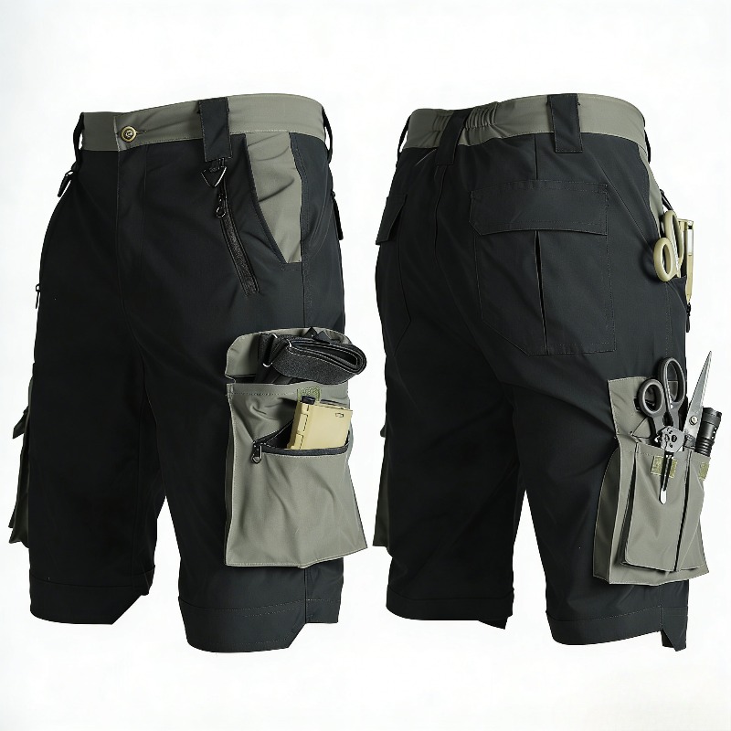 Men's Quick Dry Breathable Outdoor Hiking Shorts Lightweight Multi-Pocket Cargo Shorts Tactical Trekking Camping Summer Shorts