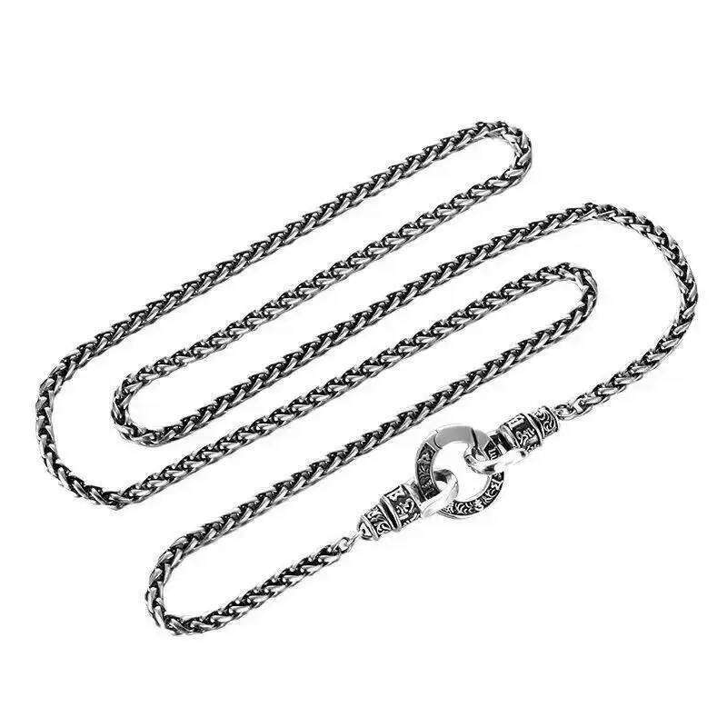 Hot 925 Sterling Silver Necklace Pendant Vintage Style for Women Man Wedding Engagement Jewelry Fashion Classics Gift Party - view 6