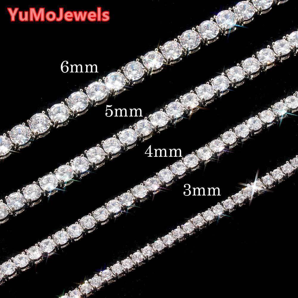 Factory Direct Price Iced Out 2mm 3mm 4mm 5mm 65mm Hip Hop Lab Diamond Tennis Chain