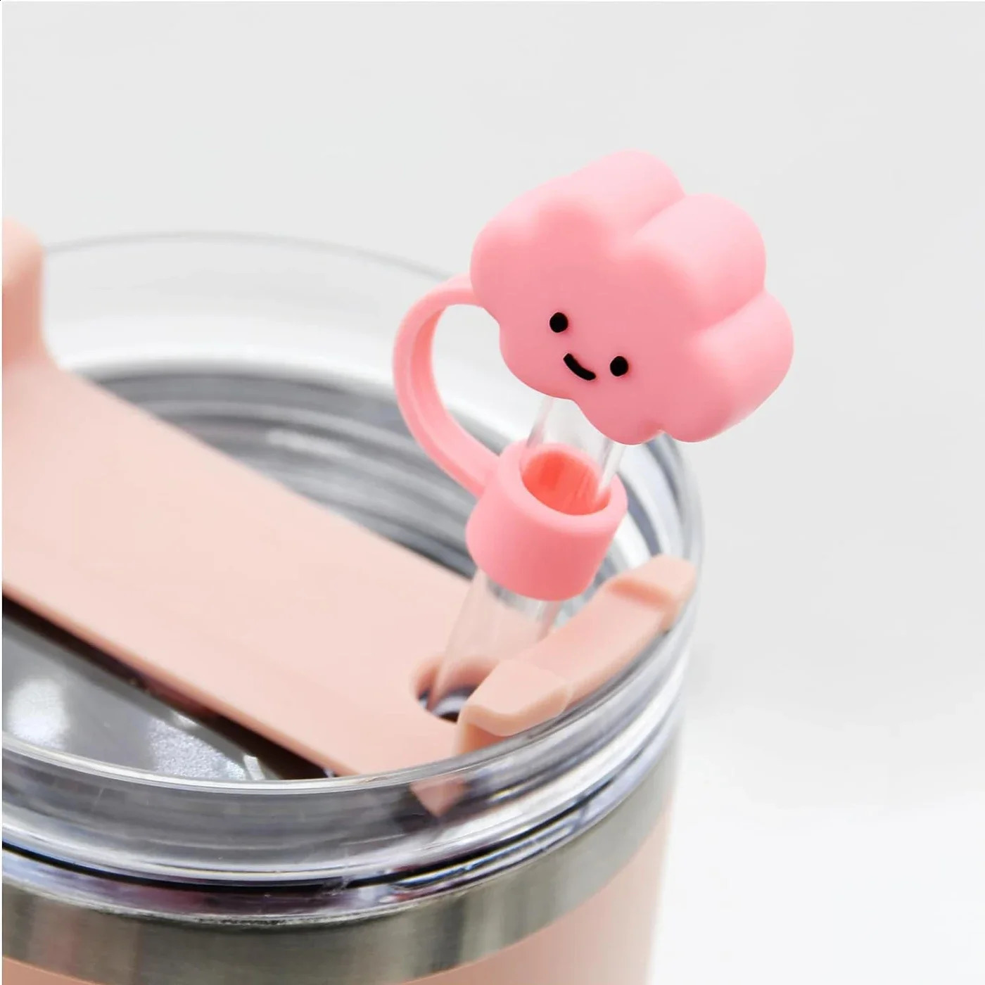 6Pcs Straw Cover Cap for Stanley Cup Straw Topper Compatible for 3040 Oz Tumbler 10mm Dust-Proof Reusable Cute Straw Tips Lids 260627 - view 5