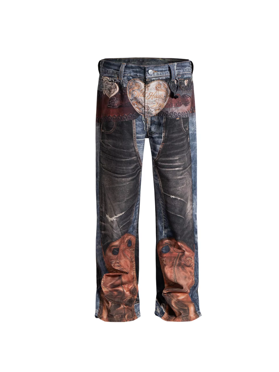 MIJKO Printed Men Women Long Jeans ZJ 159 - view 6