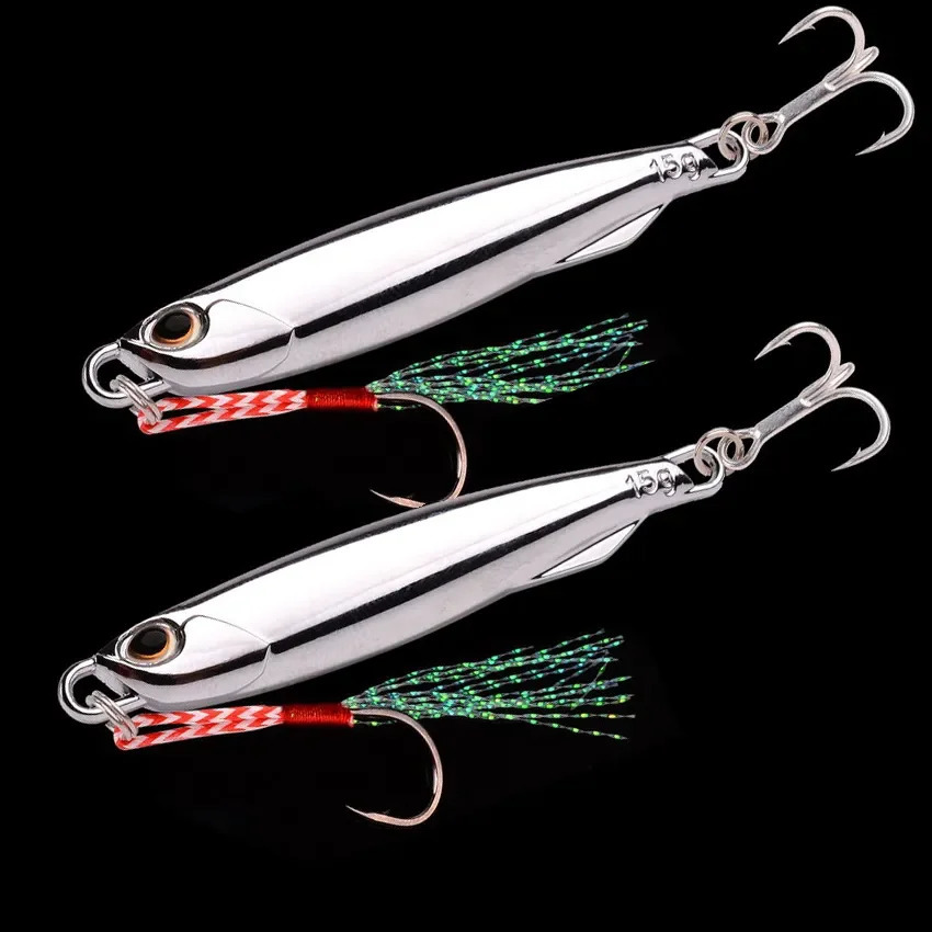 5pcs 10g 15g 20g 25g 30g Plating Silvery Metal Jig Lure Sea Fishing Bait Fishing Lure Saltwater Bass Tackle 260627 - view 6
