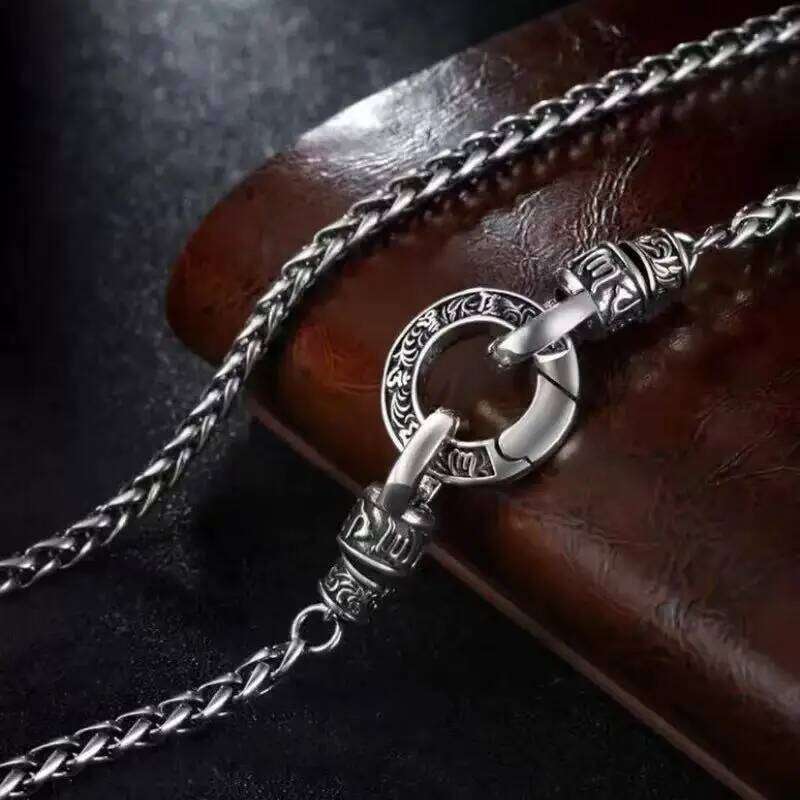 Hot 925 Sterling Silver Necklace Pendant Vintage Style for Women Man Wedding Engagement Jewelry Fashion Classics Gift Party - view 3