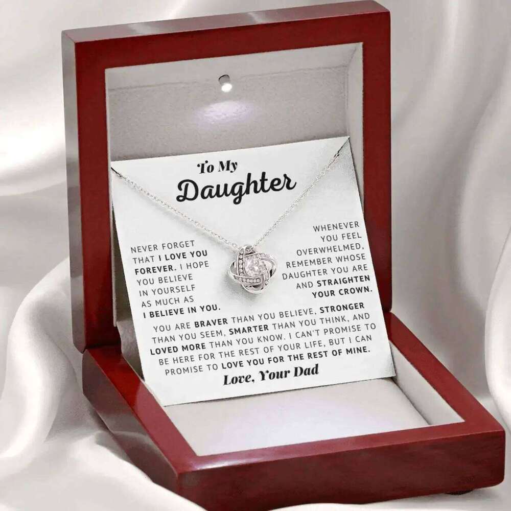 Father My Necklace From Dad, To Daughter Birthday Gift, Dad Daughters Gifts With Box - view 4