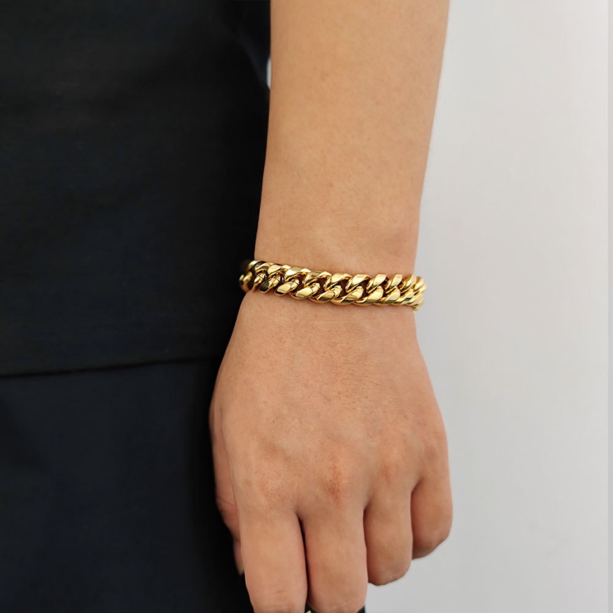 silver bracelet men bracelets moissanite jewelry jewelry for men gold chain pendant cuban link mens bracelet Design Hip hop Jewelry Iced out Unisex Cu